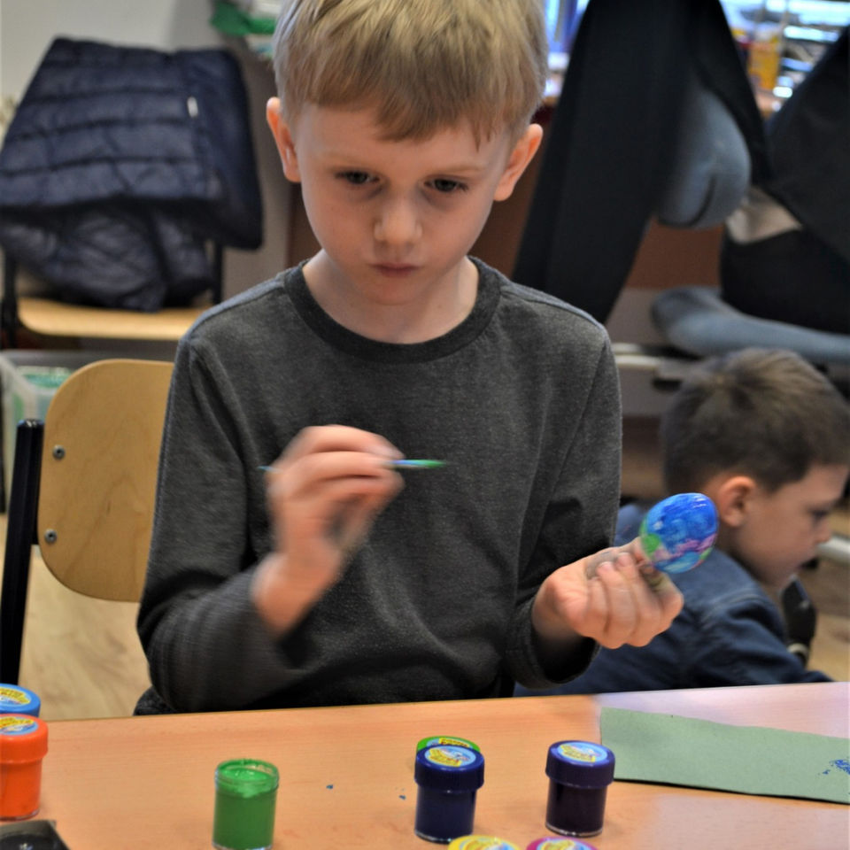 Easter Egg hunt and painting