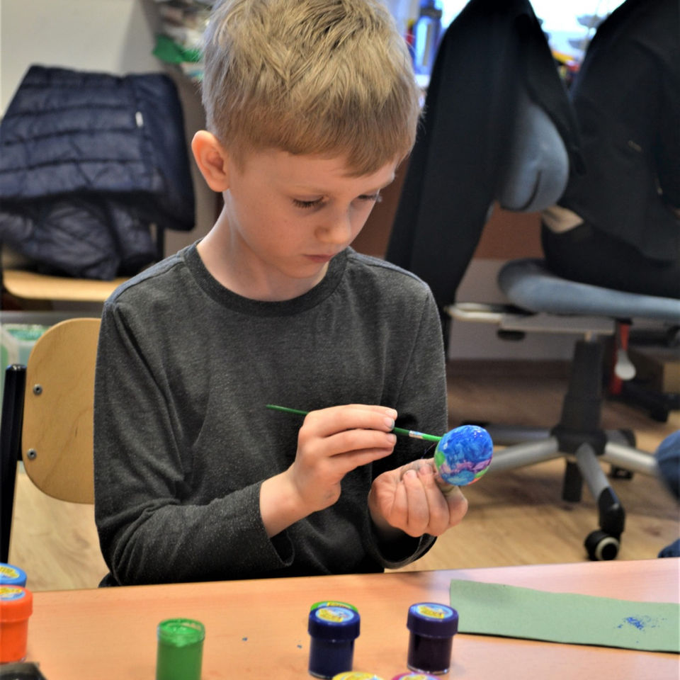 Easter Egg hunt and painting