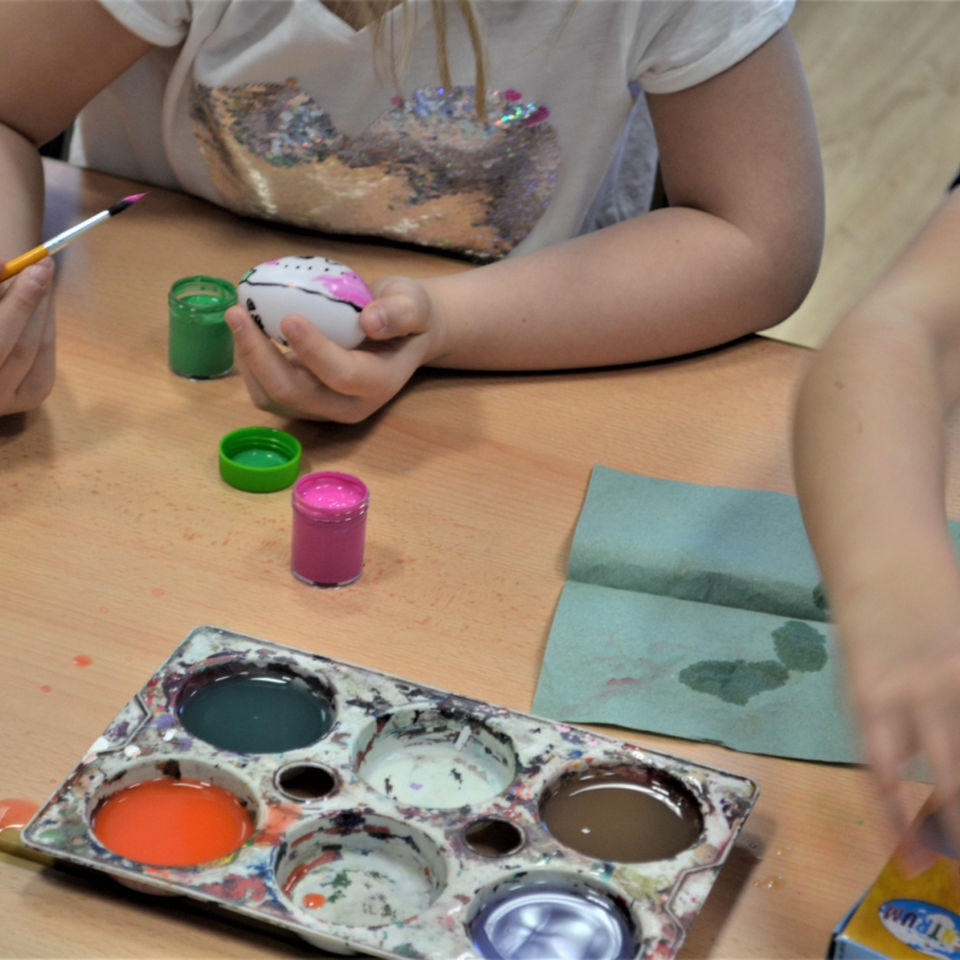 Easter Egg hunt and painting